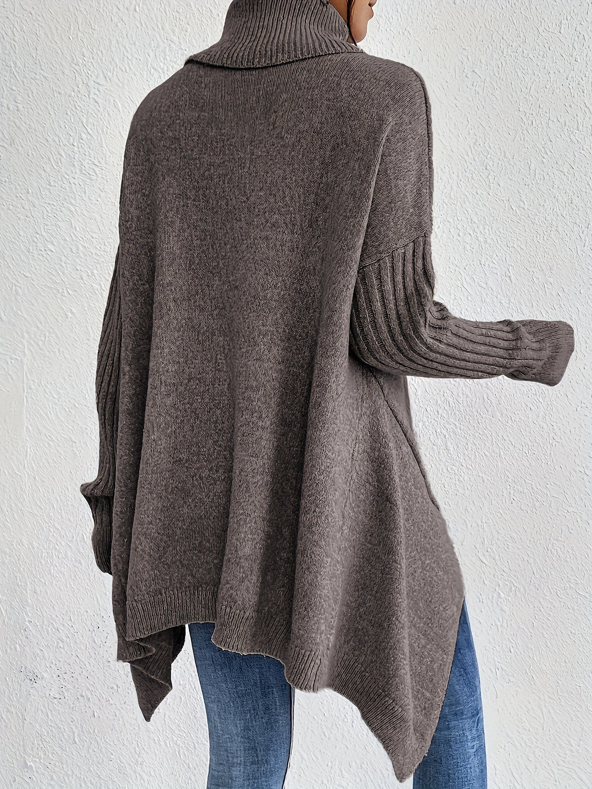 Audrey cozy sweater, worn with a wool coat