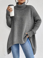 Audrey Cozy Sweater by Vera Noir – styled with tailored trousers