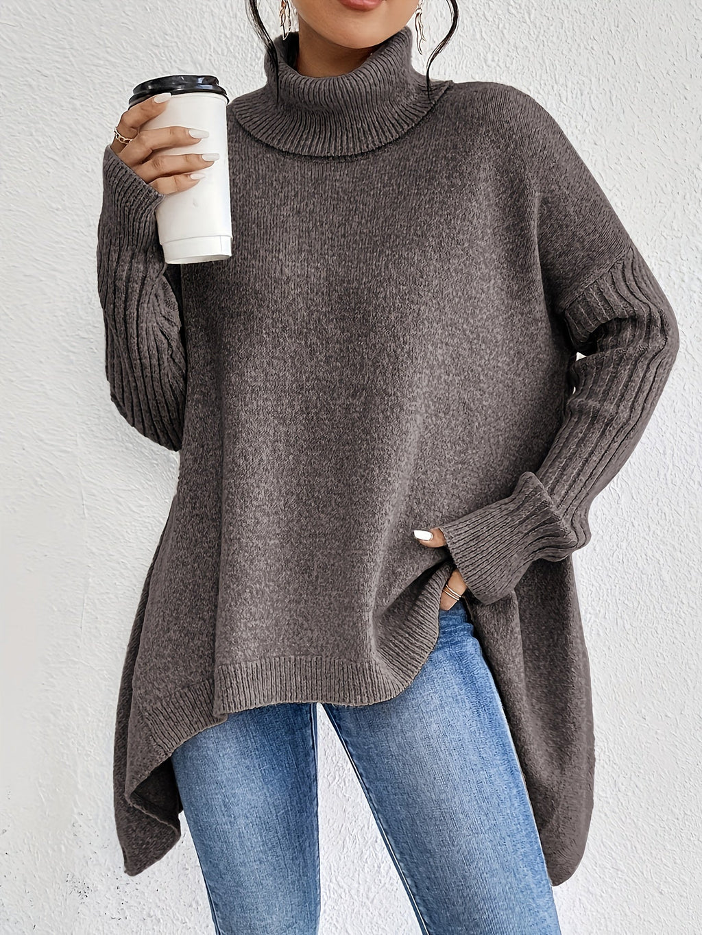 Audrey Cozy Sweater by Vera Noir – side profile