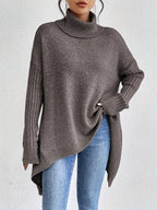 Audrey Cozy Sweater by Vera Noir – high neckline detail