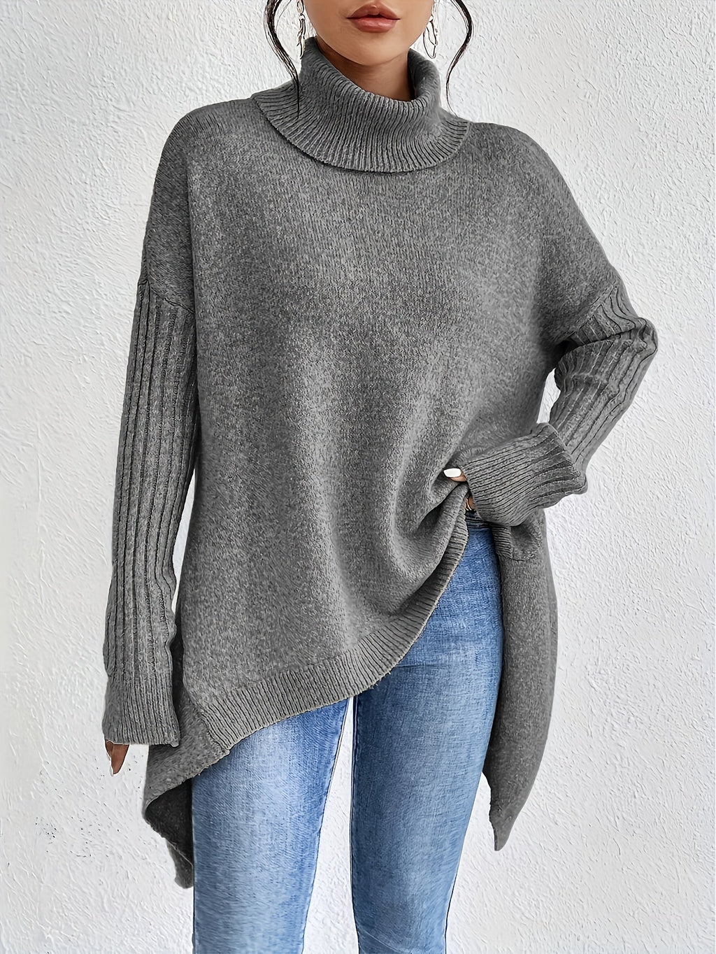 Audrey Cozy Sweater by Vera Noir – worn with denim