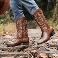 Austin Western Leather Cowboy Boots – front view