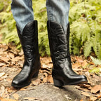 Austin Western Leather Cowboy Boots – back view
