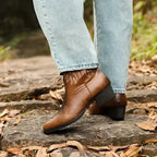 Austin Western Leather Cowboy Boots – styled view