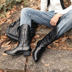 Austin Western Leather Cowboy Boots – side view