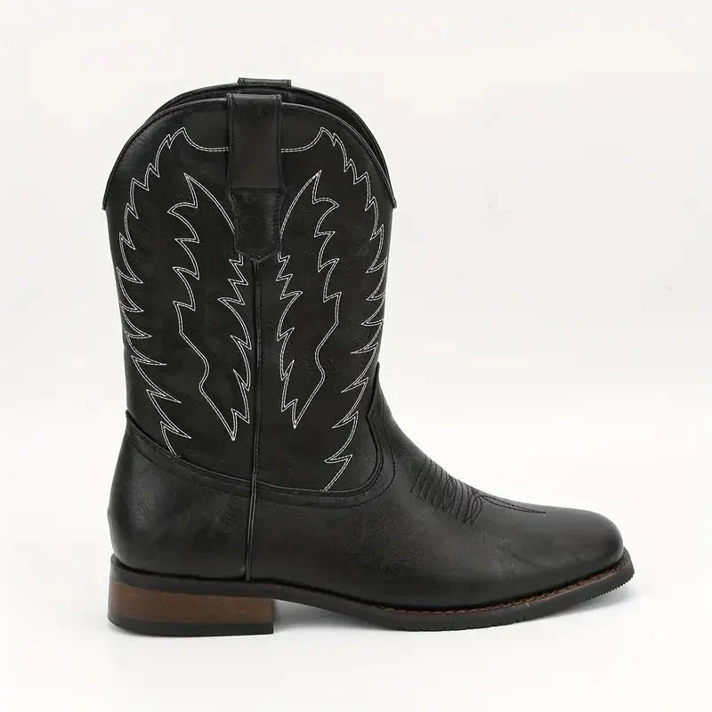 Beau Leather Cowboy Boots – back view