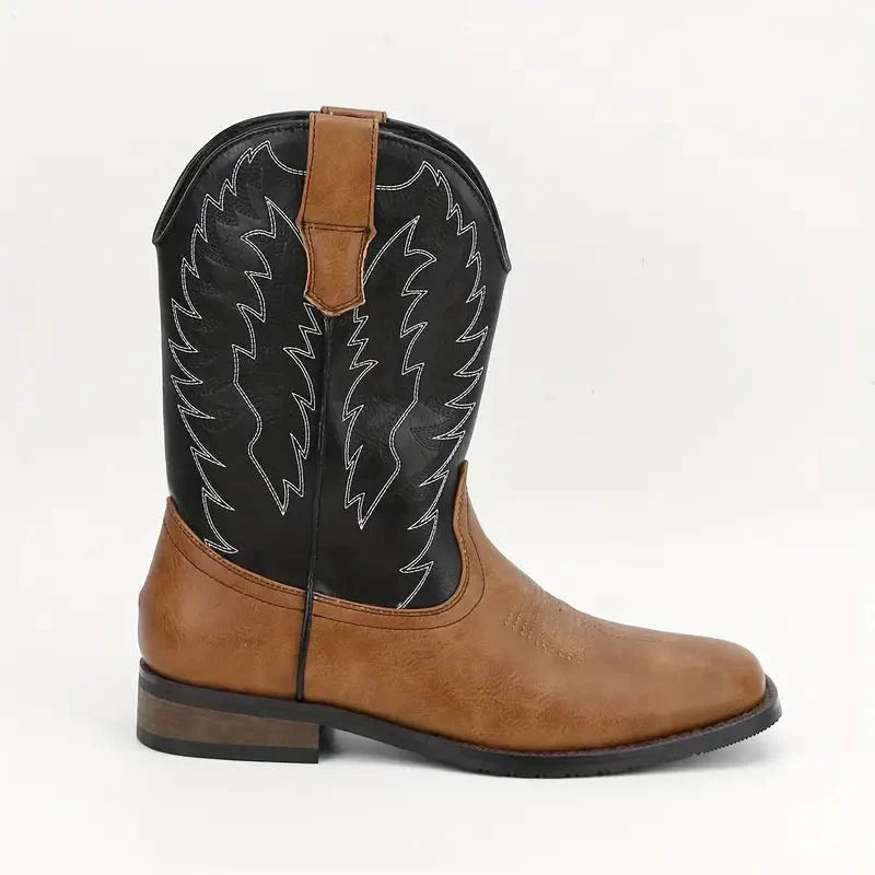 Beau Leather Cowboy Boots – styled view
