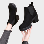 Bobbie Block Heel Short Boots – styled view