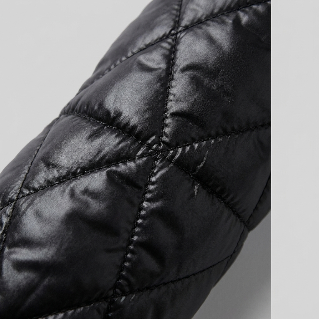 Branford Quilted Bomber Jacket – quilted fabric close-up