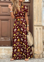 Briane Paisley Maxi Dress – back view