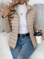 Brienne | Lightweight Quilted Spring Jacket – styled view