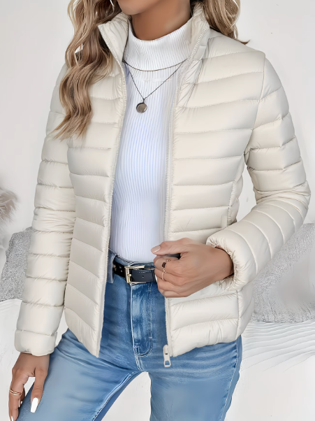 Brienne | Lightweight Quilted Spring Jacket – front view