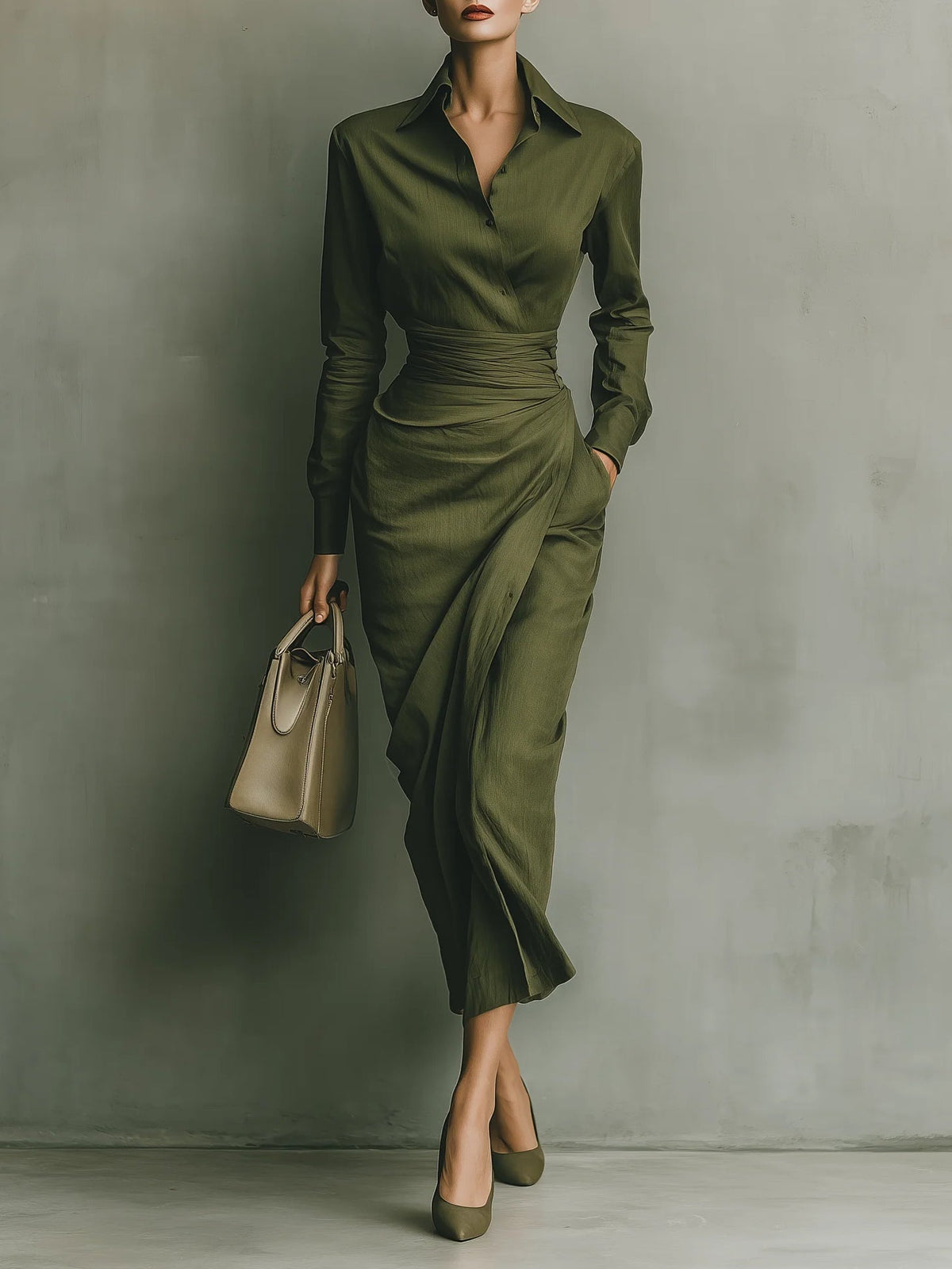 Briselora Wrap Dress – front view