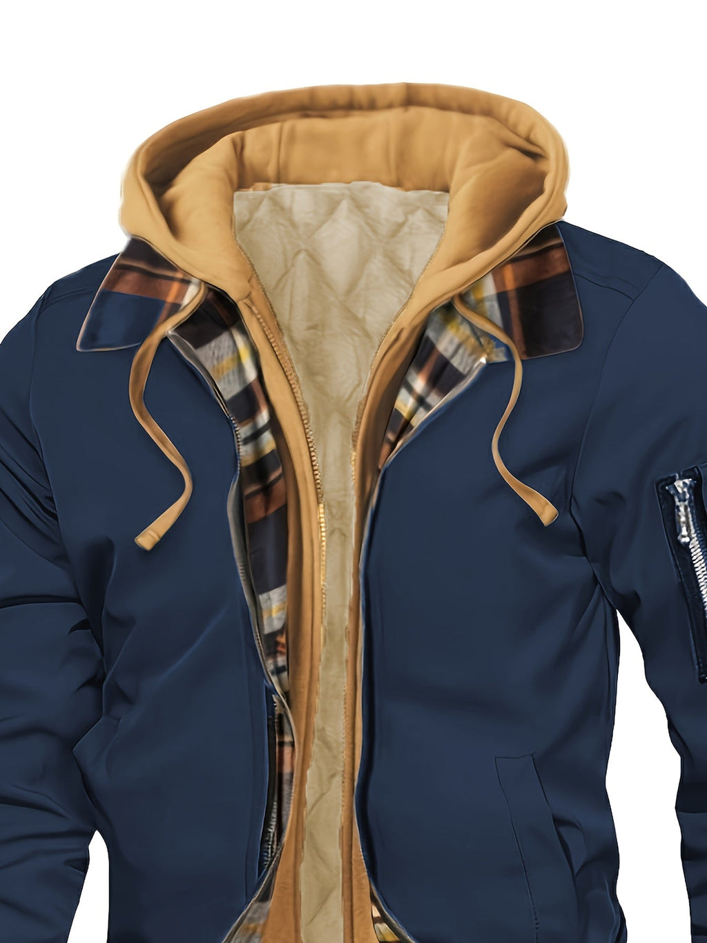 Brysen | Hooded Warm-Lined Zip Jacket – close-up