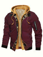 Brysen | Hooded Warm-Lined Zip Jacket – front view
