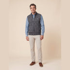 Cable Knit Sweater Vest in dark gray – front view
