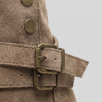 Calderon suede buckle detail