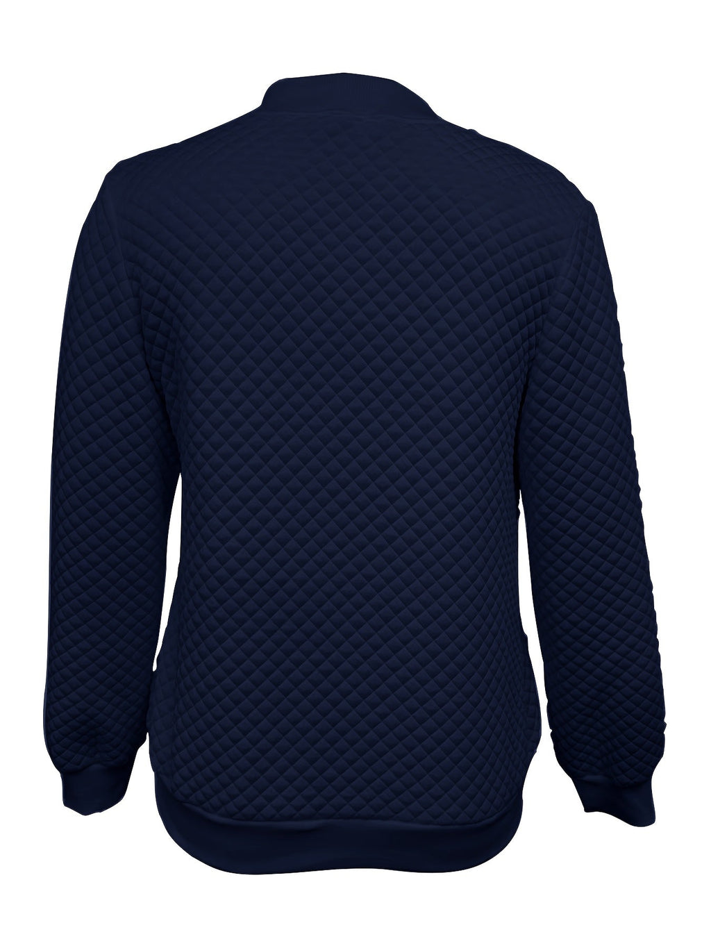 Carlotta | Quilted-Texture Baseball Jacket – back view