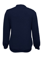 Carlotta | Quilted-Texture Baseball Jacket – back view