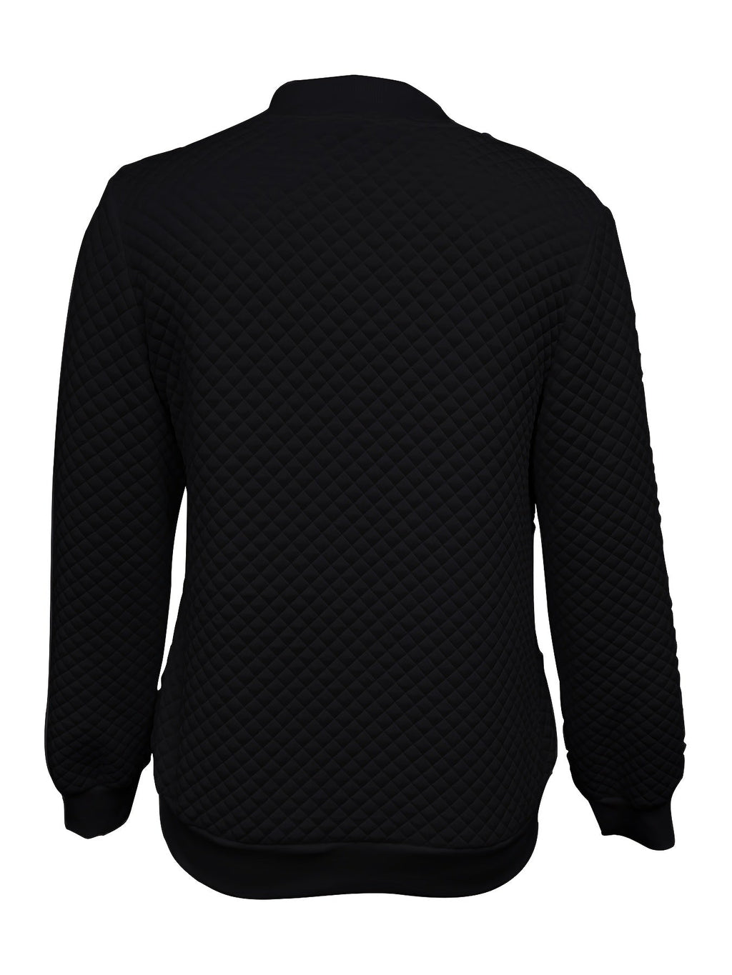 Carlotta | Quilted-Texture Baseball Jacket – back view