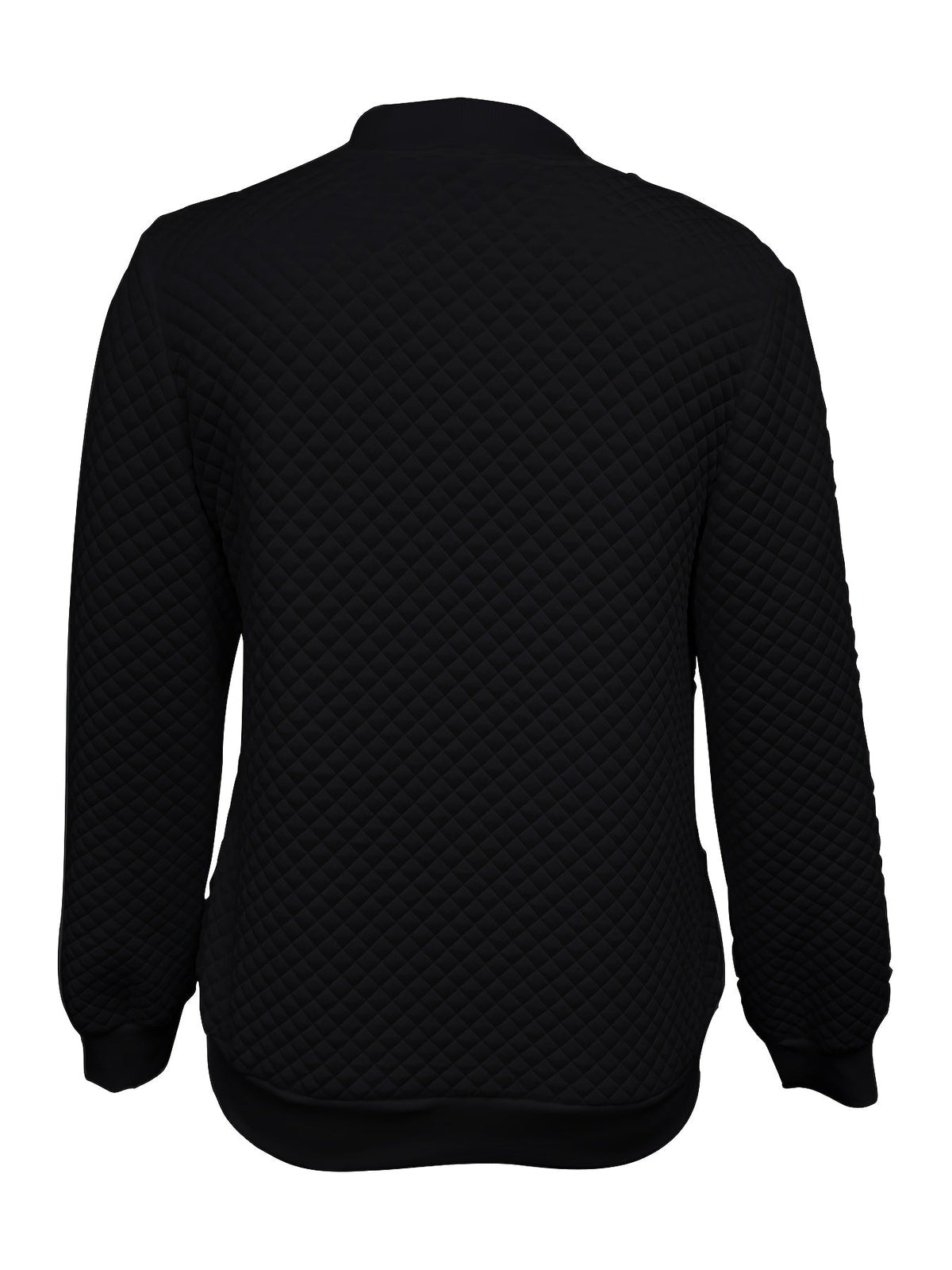 Carlotta | Quilted-Texture Baseball Jacket – back view