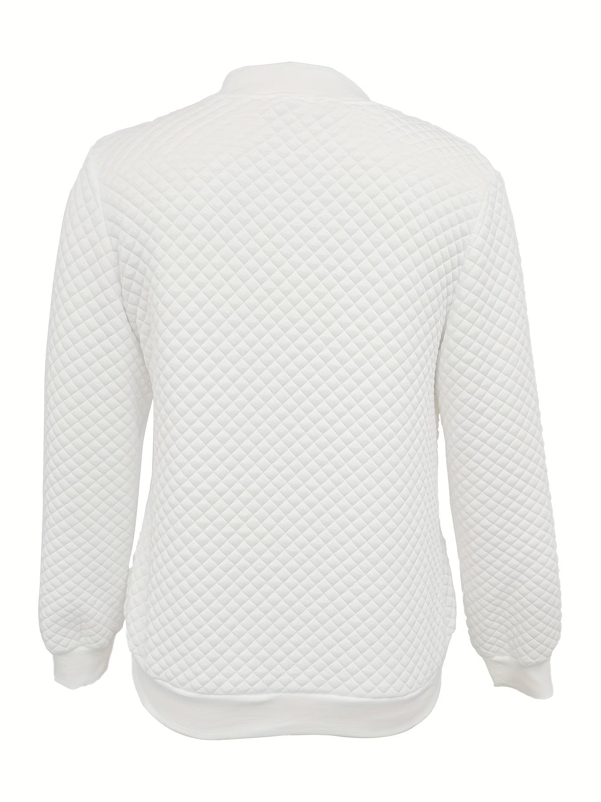 Carolyn Diamond-Quilted Zip Bomber Jacket – front view