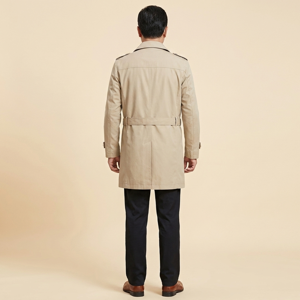 Carter Trench Coat in beige – back view