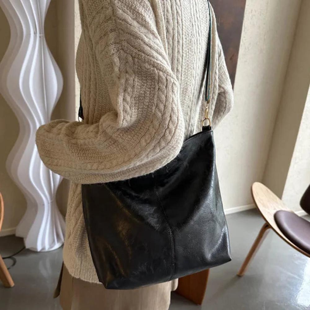 Carys | Elegant Strap Tote Bag – styled view