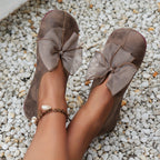 Cecile | Bow-Accent Slip-On Flats – front view