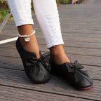 Cecile | Bow-Accent Slip-On Flats – styled view