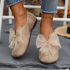 Cecile | Bow-Accent Slip-On Flats – styled view