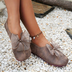 Cecile | Bow-Accent Slip-On Flats – side view