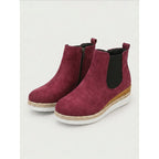 Cerys | Cozy Wedge Ankle Boots – front view