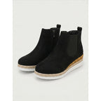 Cerys | Cozy Wedge Ankle Boots – front view