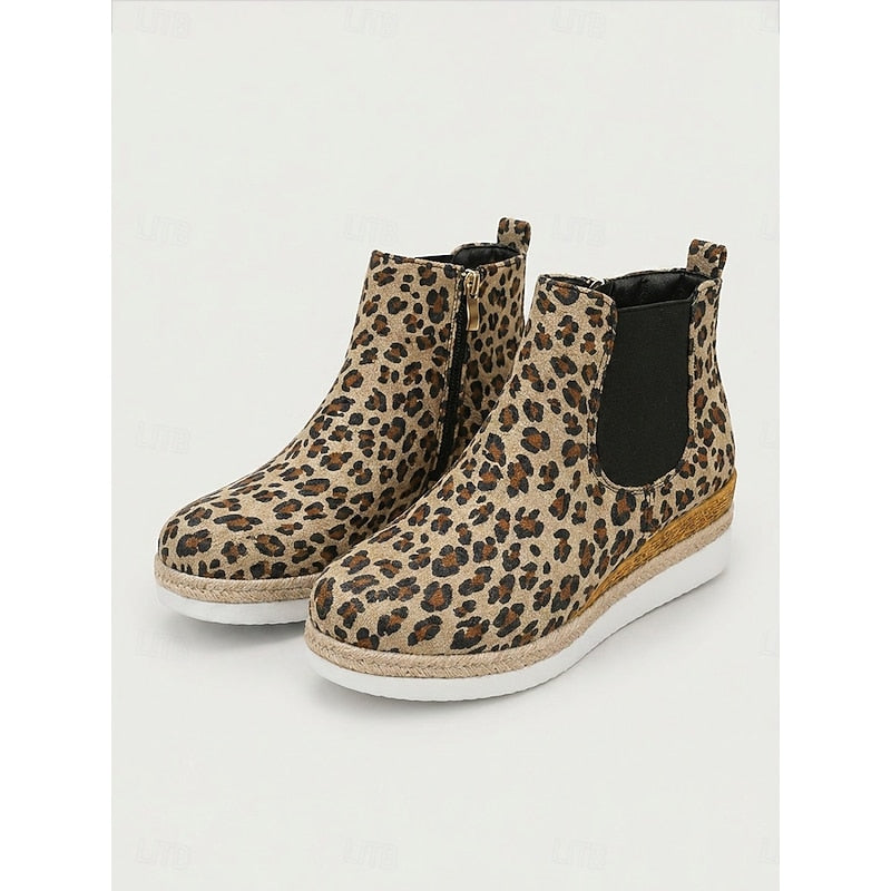 Cerys | Cozy Wedge Ankle Boots – front view