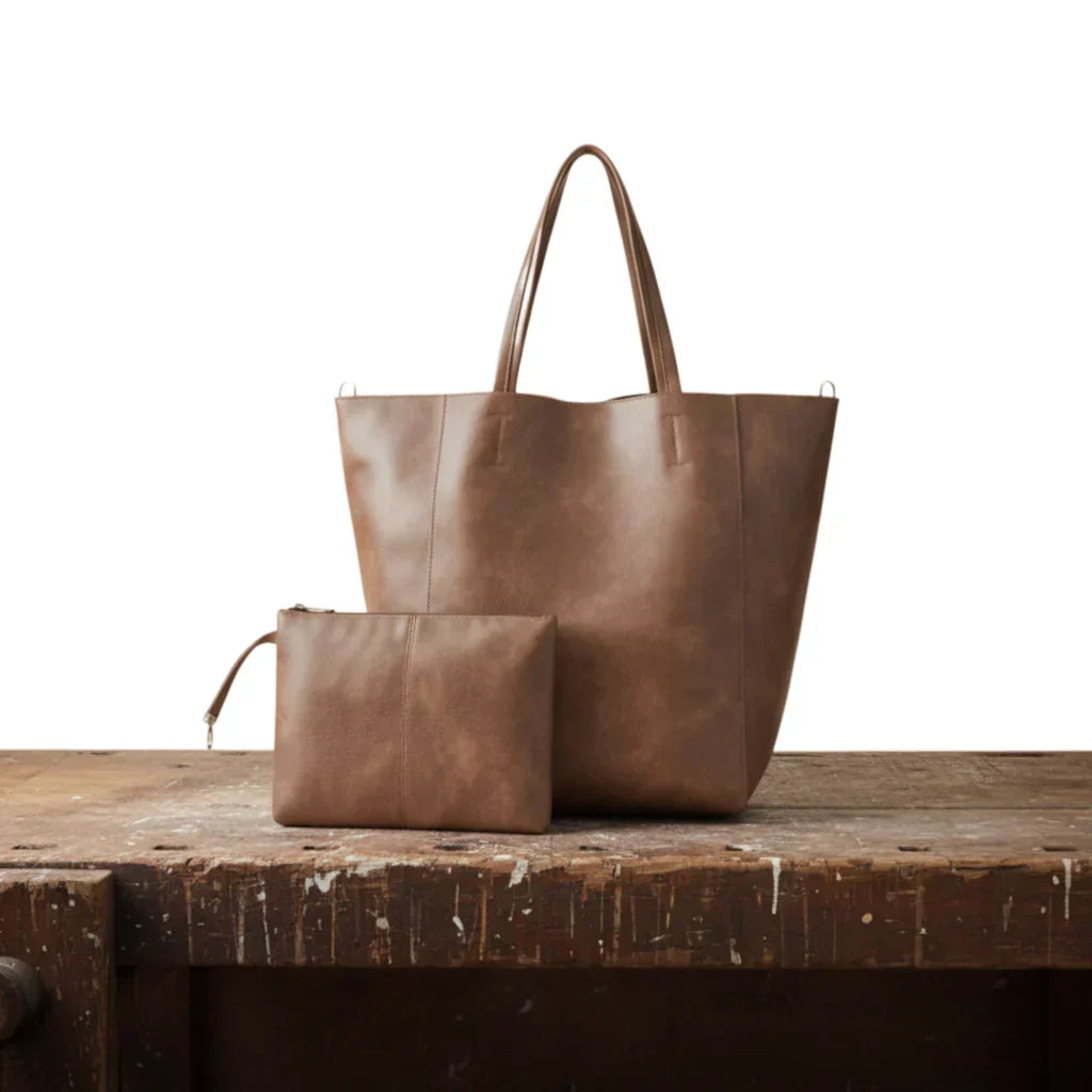 Christine | Classic Retro Wallet and Tote Bag – front view