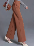 Claudia | High-Waisted Wide-Leg Pants – styled view