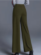 Claudia | High-Waisted Wide-Leg Pants – back view