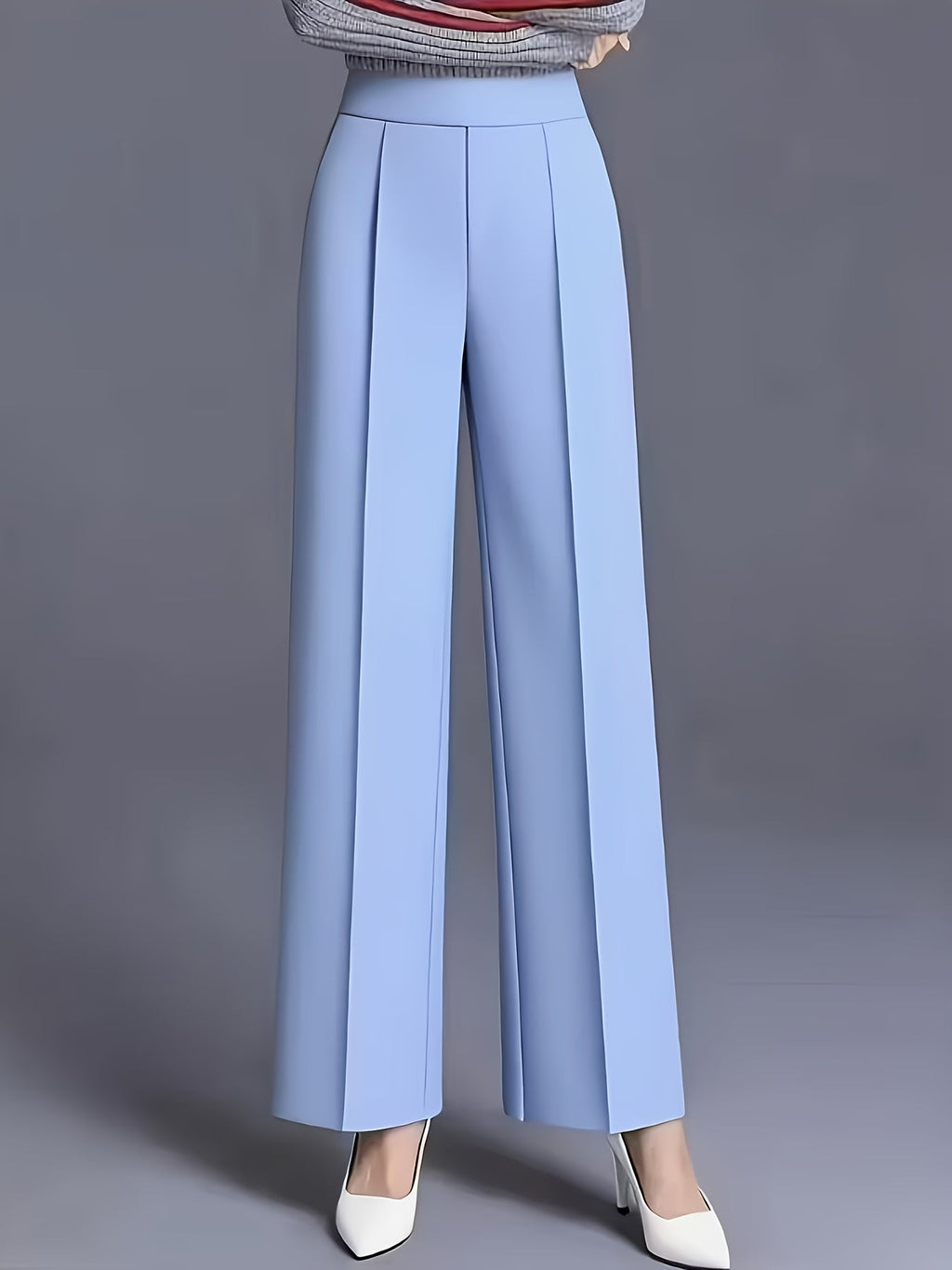 Claudia | High-Waisted Wide-Leg Pants – front view