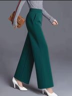 Claudia | High-Waisted Wide-Leg Pants – styled view