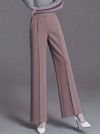 Claudia | High-Waisted Wide-Leg Pants – back view