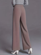 Claudia | High-Waisted Wide-Leg Pants – back view