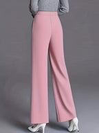 Claudia | High-Waisted Wide-Leg Pants – back view