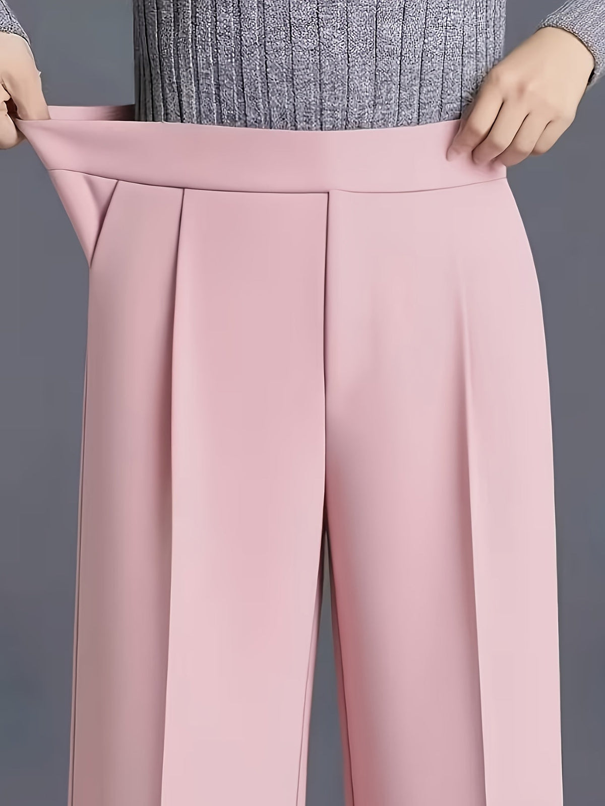 Claudia | High-Waisted Wide-Leg Pants – detail view