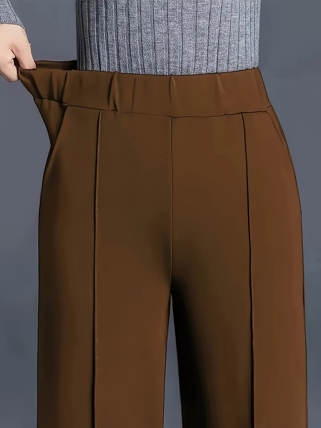 Claudia | High-Waisted Wide-Leg Pants – detail view
