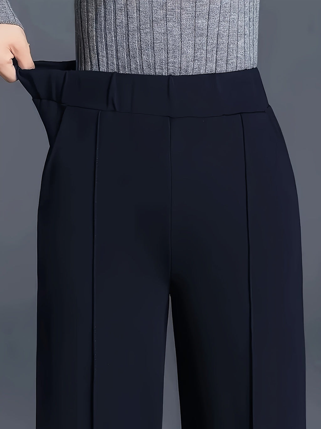 Claudia | High-Waisted Wide-Leg Pants – detail view