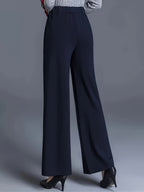 Claudia | High-Waisted Wide-Leg Pants – back view