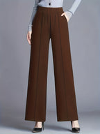 Claudia | High-Waisted Wide-Leg Pants – front view