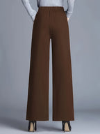 Claudia | High-Waisted Wide-Leg Pants – back view