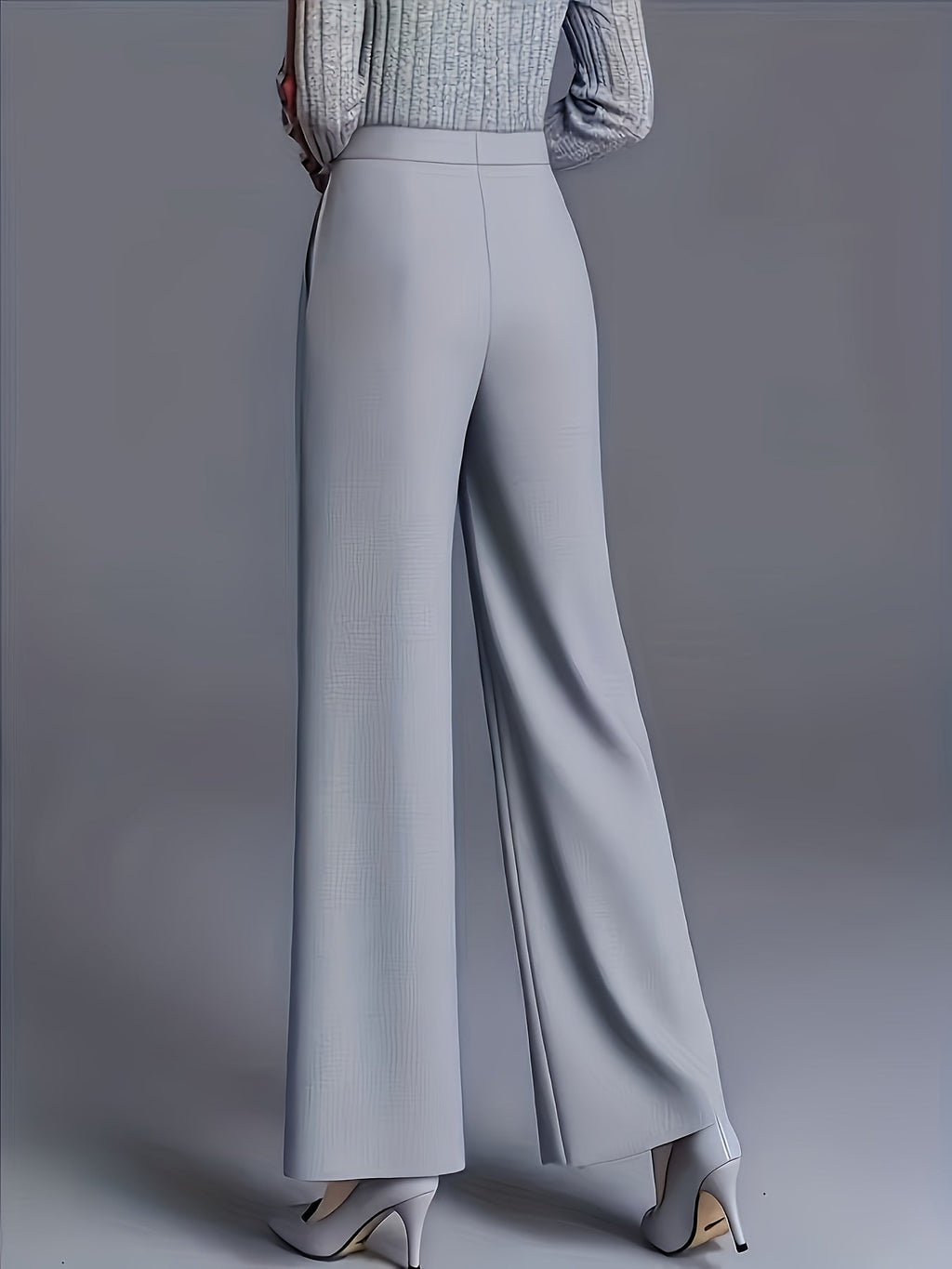 Claudia | High-Waisted Wide-Leg Pants – back view
